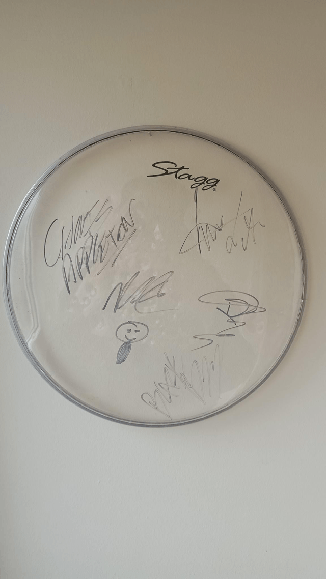 Blaze Bayley & Absolva Signed Drum Skin